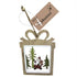 AussieSuperStore Seasonal Products Xmas Santa Present Wood Decoration Xmas Santa Present Wood Decoration | Christmas Tree Decoration Ornament 9331468059677 XMAS2007